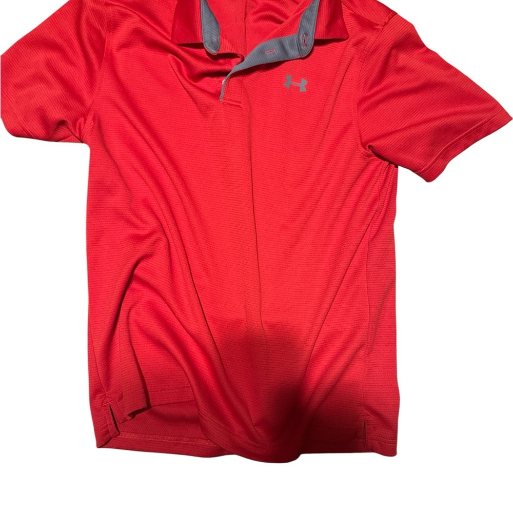 Under Armour Red Athletic Polo Shirt
